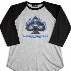 Womens Raglan Baseball Tee - Gray & Black